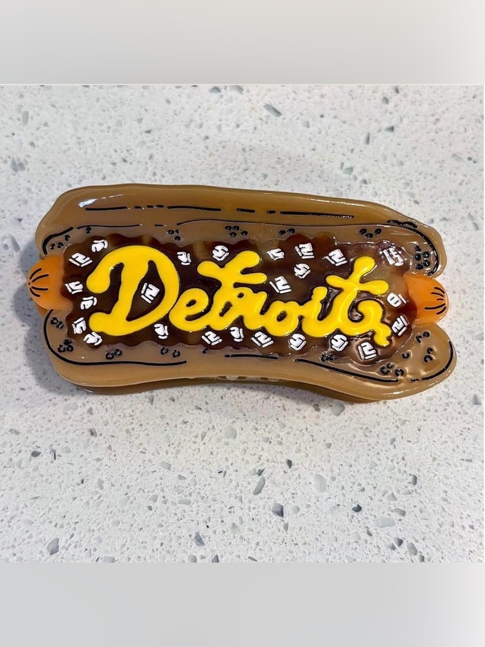 Detroit Coney dog hair clip